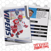 Blue Ice Hockey Trading Card Telefonnummerkarte