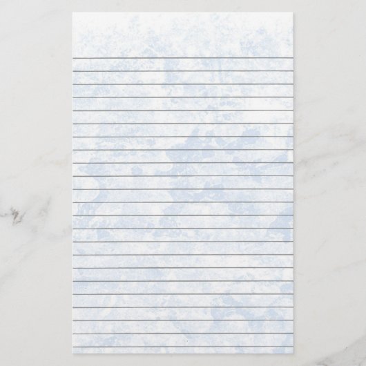 Blue Ice Lined Stationery Briefpapier (Vorderseite)
