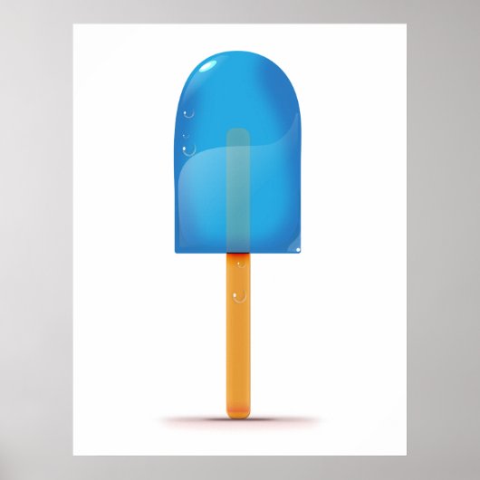 Blue Ice Lolly Poster (Vorne)