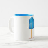 Blue Ice Lolly Zweifarbige Tasse (Vorderseite Links)