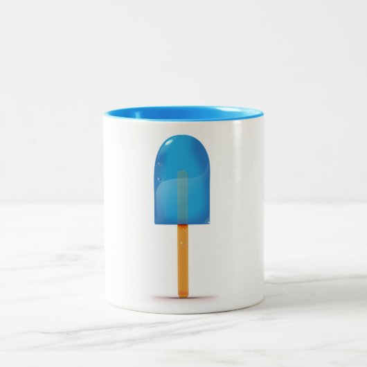 Blue Ice Lolly Zweifarbige Tasse (Mittel)