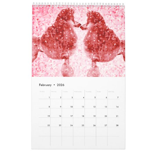 Blue Ice Poodle-Kalender Kalender (Feb 2026)