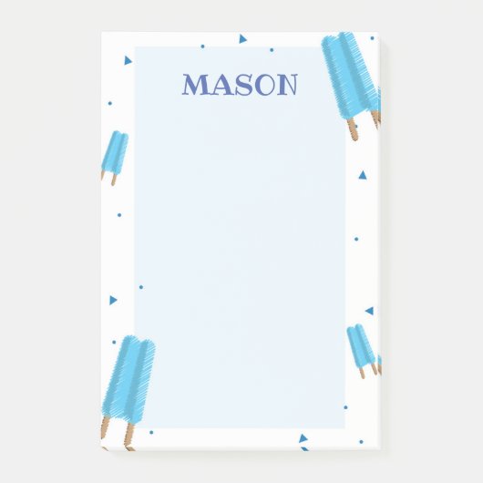 Blue Ice Pop Post It Post-it Klebezettel (Vorderseite)