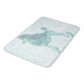 Blue Ice Posh Poodle Badematte (Schrägansicht)