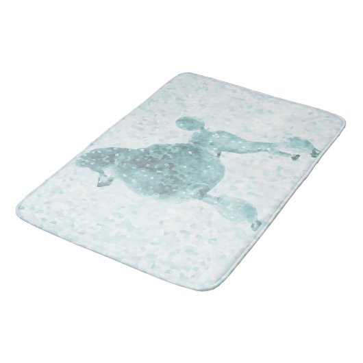 Blue Ice Posh Poodle Badematte (Schrägansicht)