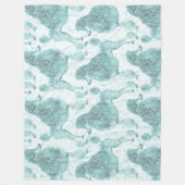 Blue Ice Posh Poodle Fleecedecke (Vorderseite)