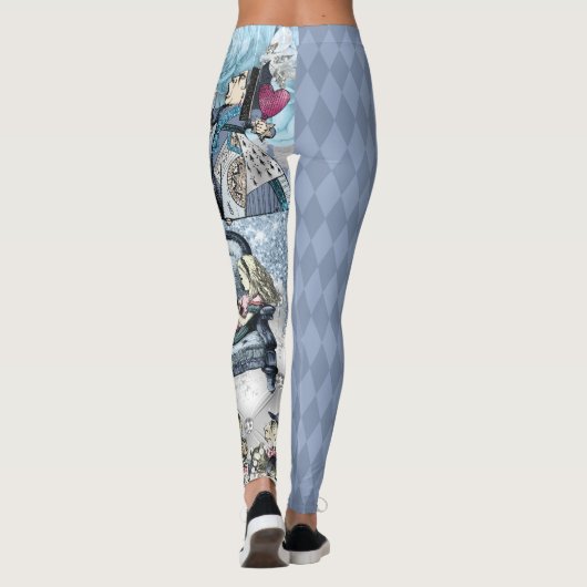 Blue Ice Silver Alice im Wunderland Leggings (Rückseite)