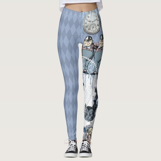 Blue Ice Silver Alice im Wunderland Leggings (Vorderseite)