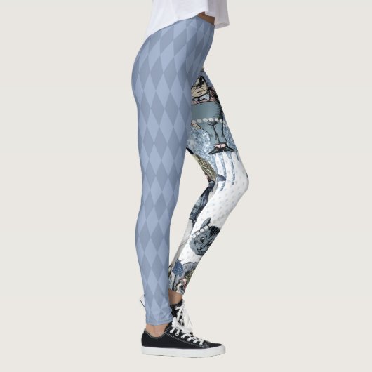 Blue Ice Silver Alice im Wunderland Leggings (Rechts)