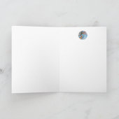 Blue Ice Skate & Mice Holiday Zuhause Watercolor Karte (Innenseite)