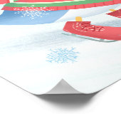 Blue Ice Skaten Pinguin Kunstdruckerei Poster (Ecke)