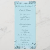 Blue Ice Sparkle Wonderland Wedding Programm (Vorderseite)