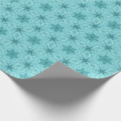 Blue Ice Star Pattern Country Geschenk Geschenkpapier (Ecke)