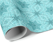 Blue Ice Star Pattern Country Geschenk Geschenkpapier (Rolleneckpunkt)