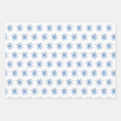 Blue Ice Winter Schneeflocken Muster für Weihnacht Geschenkpapier Set (Vorderseite)