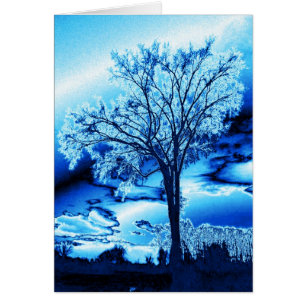 Blue Iced Tree Card (Blauer Tree Card)