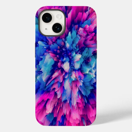 Blue Icing Abstrakt | iPhone 14 Case-Mate Hülle (Rückseite)