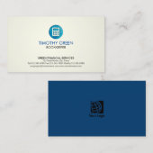 Blue Icon des Bookkeeper Financial Services Calcul Visitenkarte (Vorne/Hinten)