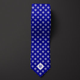 Blue Iconic Dragon Monogram Krawatte