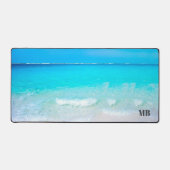 Blue Iconic Image Monogram Schreibtischunterlage (Vorderseite)