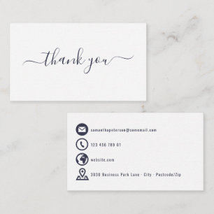 Blue Icons Dankeschön Umschließkarte Begleitkarte