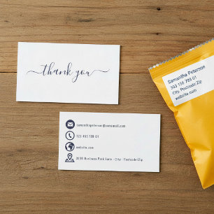 Blue Icons Dankeschön Umschließkarte Begleitkarte