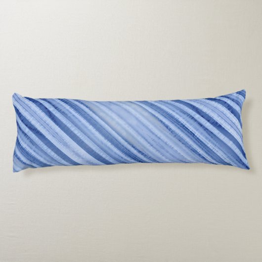 Blue Icy Pale Striping Seitenschläferkissen (Rückseite)