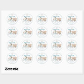 Blue Igel Baby Shower Fevor Sticker - Vor Ort (Blatt)