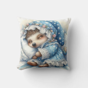 Blue Igels Throw Kissen
