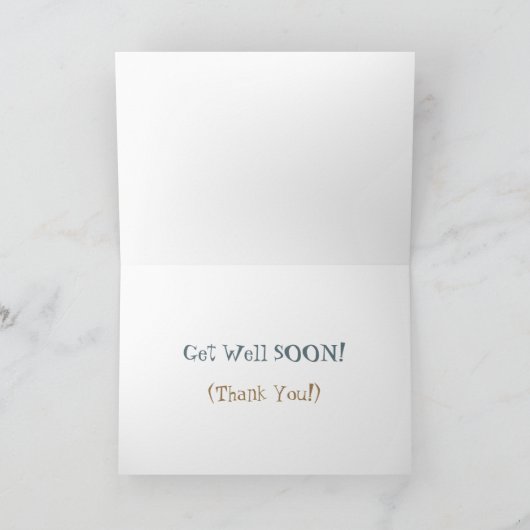 BLUE IGUANA/HEAD TILTED/"PRETTY PLEASE?/GET WELL S KARTE (Innenseite)