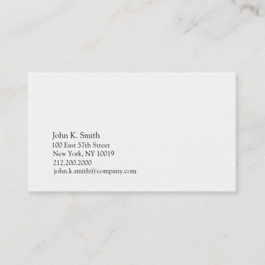 Blue II Visitenkarte (Vorderseite)