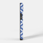 Blue Ikat Diamonds iPhone Hülle (Rechte Seite)