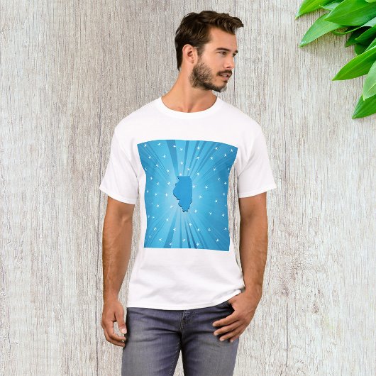 Blue Illinois Mens T - Shirt