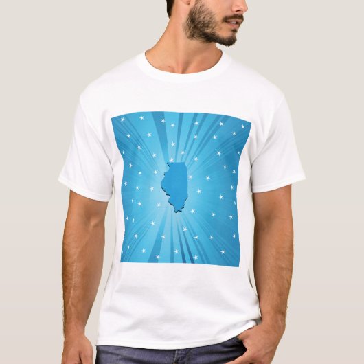 Blue Illinois Mens T - Shirt (Vorderseite)