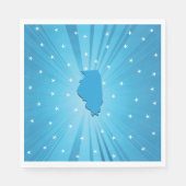 Blue Illinois Paper Napkins Serviette (Vorderseite)
