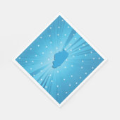 Blue Illinois Paper Napkins Serviette (Ecke)