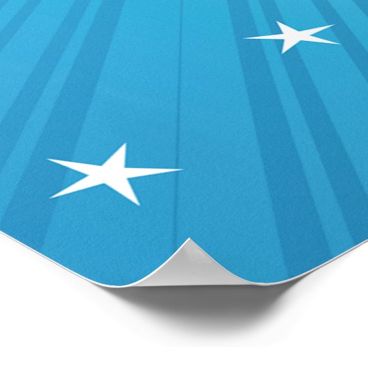 Blue Illinois Poster (Ecke)