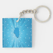 Blue Illinois Schlüsselanhänger (Rückseite)