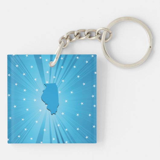 Blue Illinois Schlüsselanhänger (Rückseite)