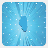 Blue Illinois Stickers (Vorderseite)