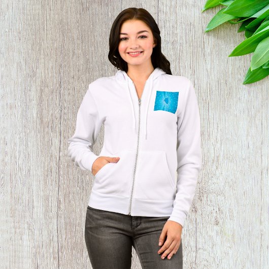 Blue Illinois Womens Full-Zip Hoodie