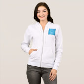 Blue Illinois Womens Full-Zip Hoodie (Vorne ganz)