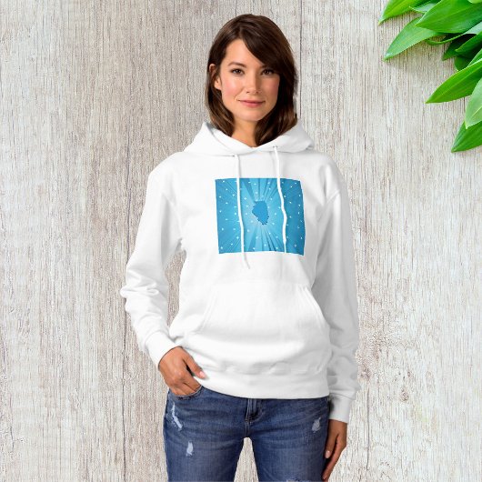 Blue Illinois Womens Hoodie