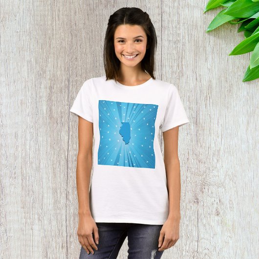 Blue Illinois Womens T - Shirt