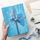 Blue Illinois Wrapping Paper Geschenkpapier