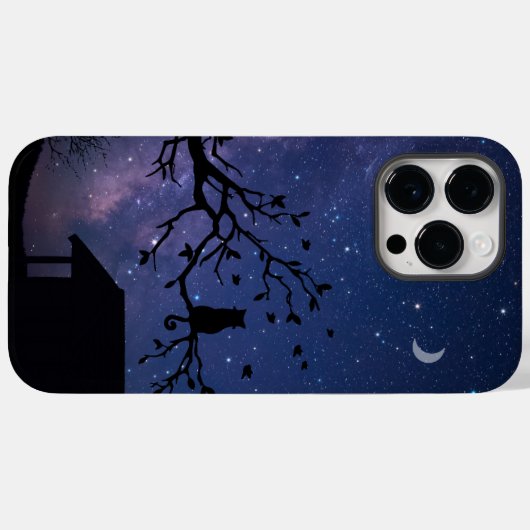 Blue Illustration Night Case-Mate iPhone Hülle (Rückseite (Horizontal))