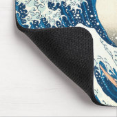Blue Illustration Wave of Kanagawa Mousepad (Ecke)