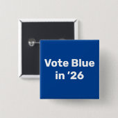 Blue im Jahr 2026 Button (Vorne & Hinten)