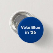 Blue im Jahr 2026 Button (Vorne & Hinten)