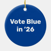 Blue im Jahr 2026 Keramik Ornament (Hinten)